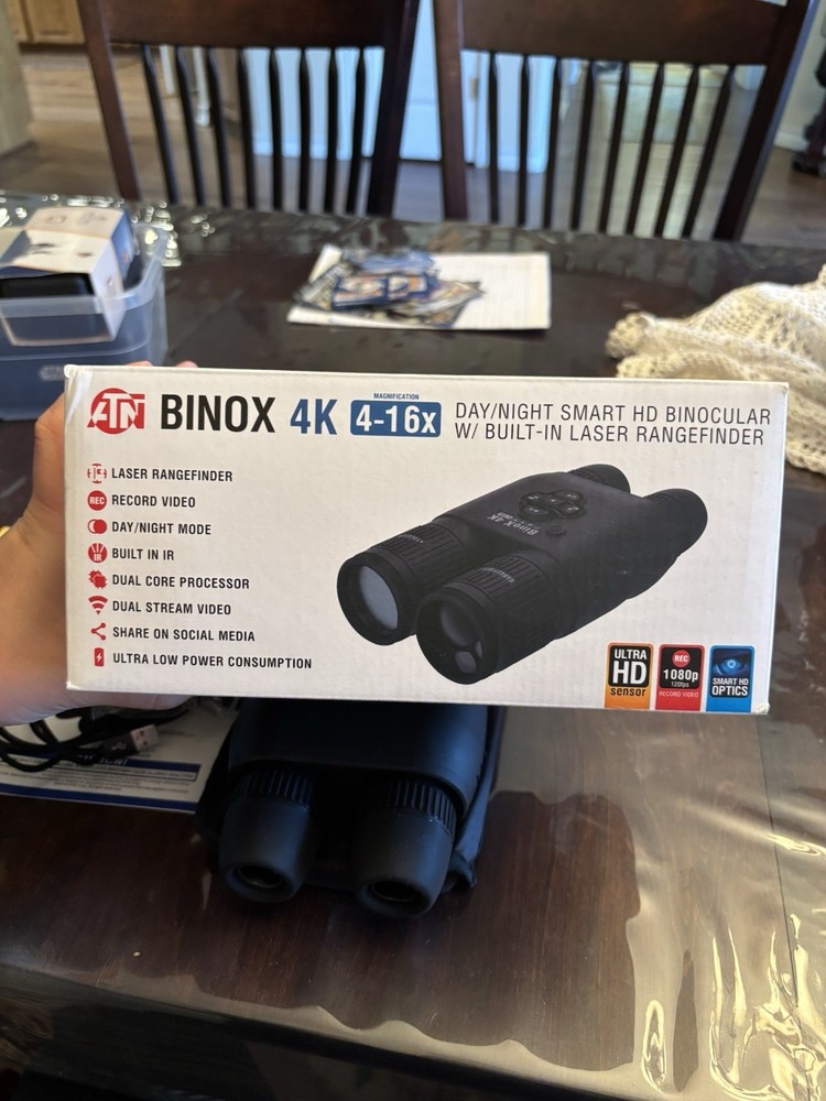 ATN BinoX HD Smart Day/Night Mode 4-16x Range Finding Binoculars