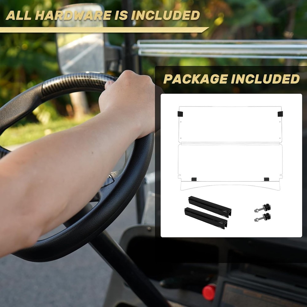 HANGKUNNEE Golf Cart Windshield