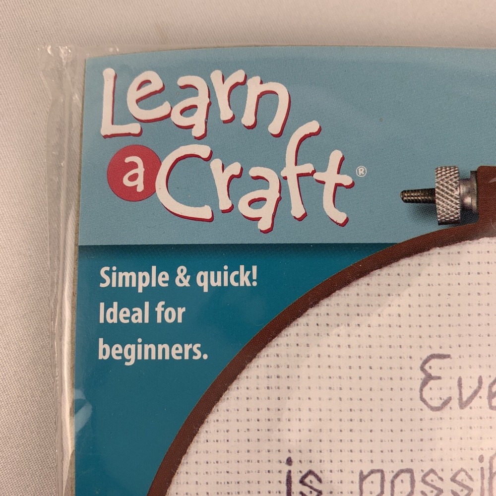 Dimensions Counted Cross Stitch EVERYTHING IS POSSIBLE WITH GOD 6” Learn Craft
