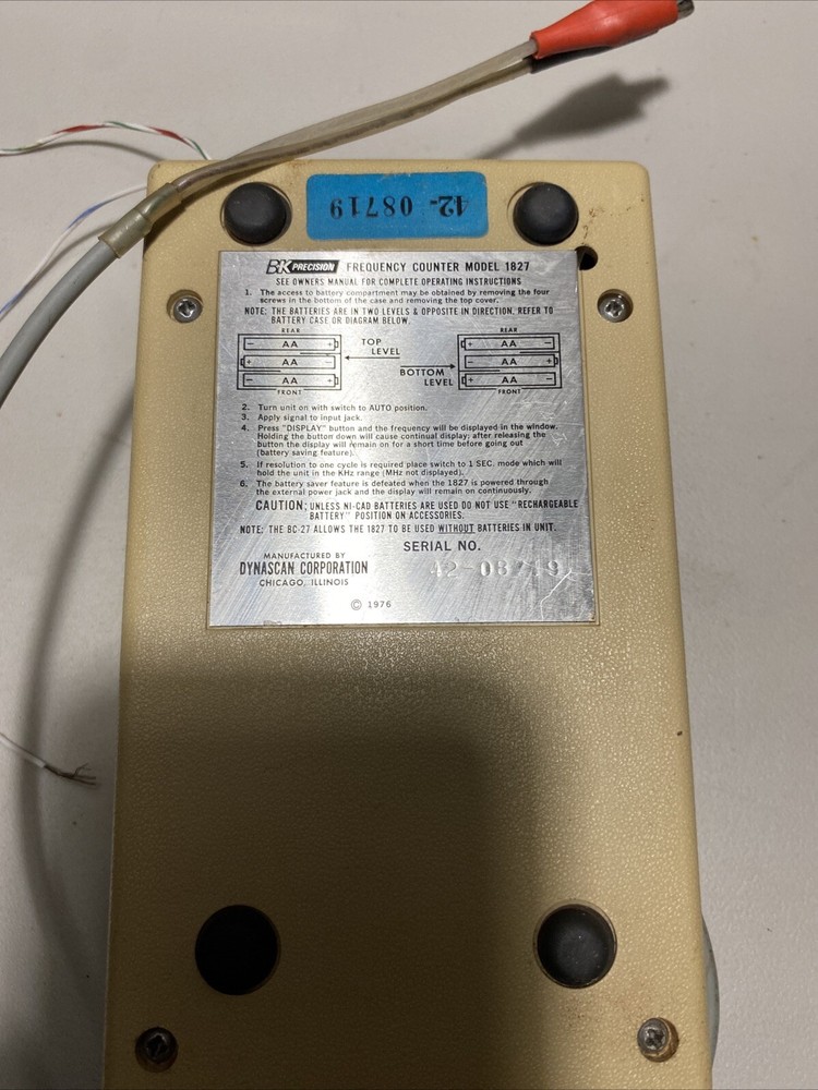 BK Precision 1827 Frequency Counter Untested