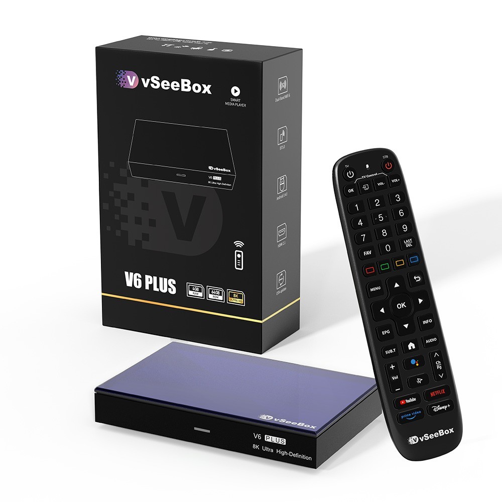 Vseebox V6 Plus Android Streaming Box – Authorized, Fast Same-Day