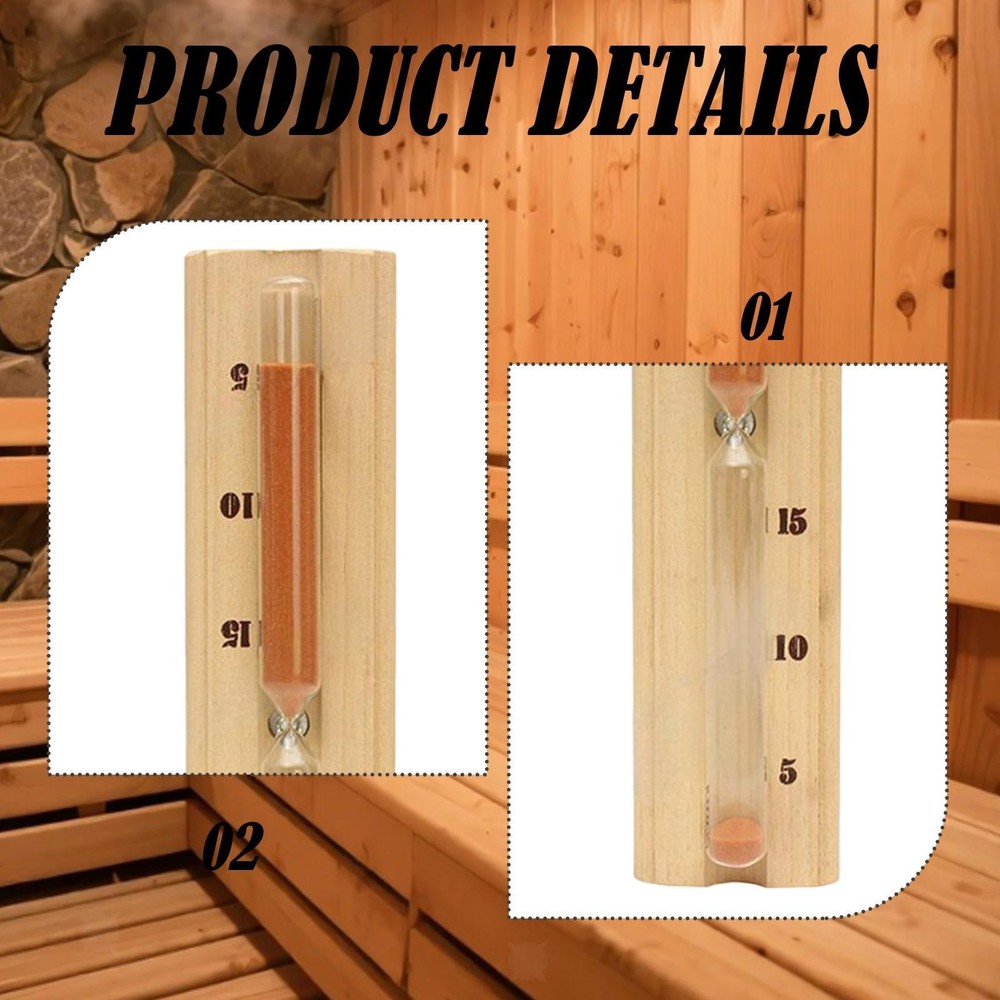 Sauna Sand Timer Durability Essential Practical Multpurpose Wooden Hourglass