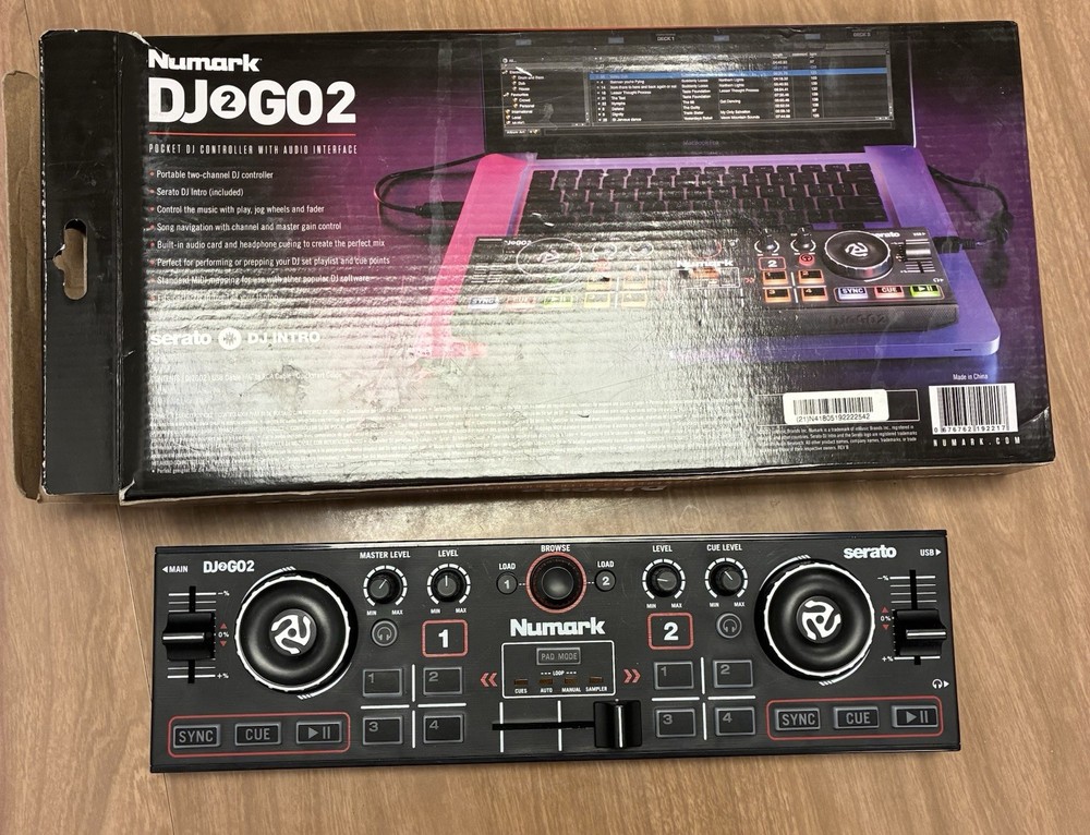 New In Box Numark DJ2GO2 Pocket DJ Controller With Audio Interface