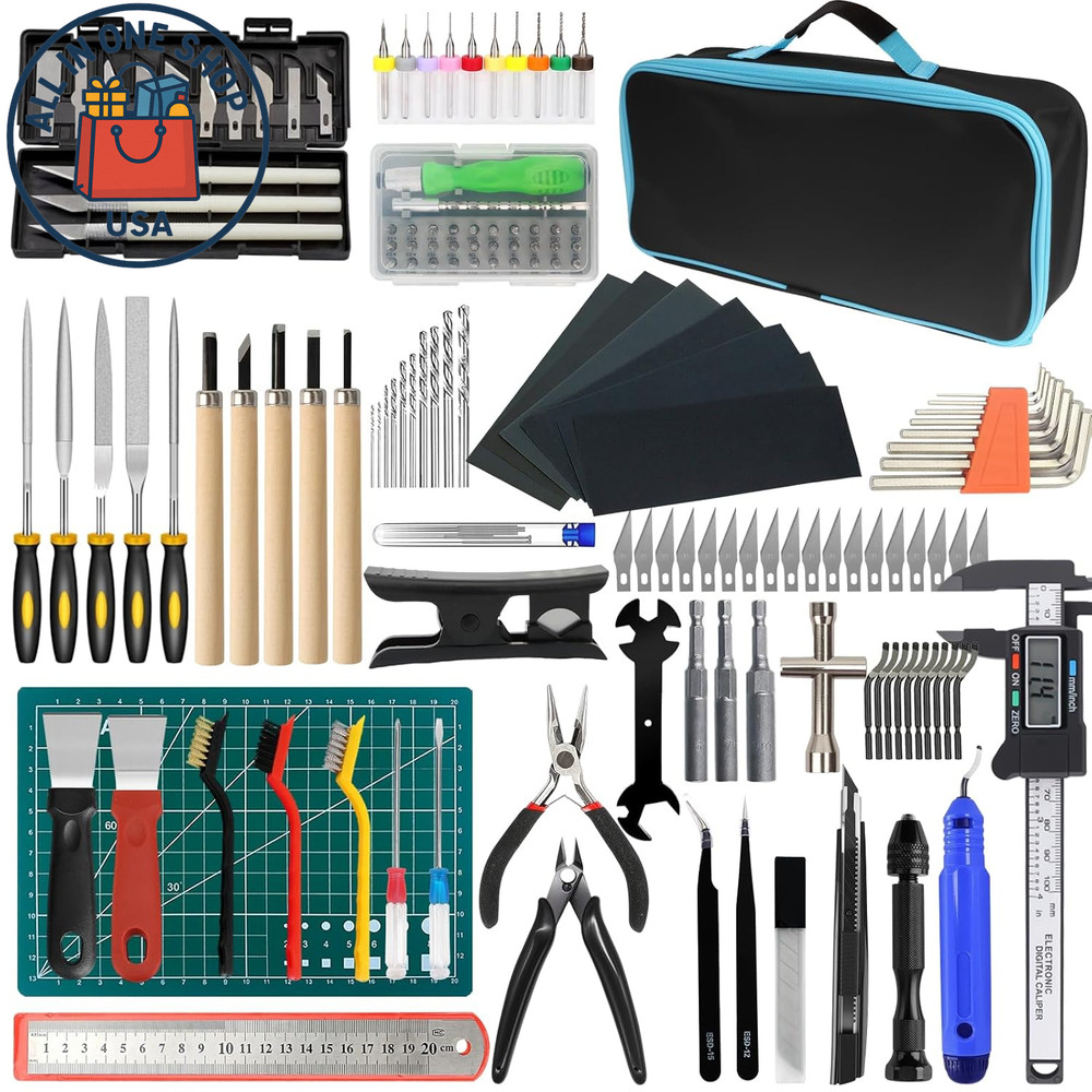 3D Printing Tool Kit with Caliper Deburring Nozzle Cleaning Tools Description: