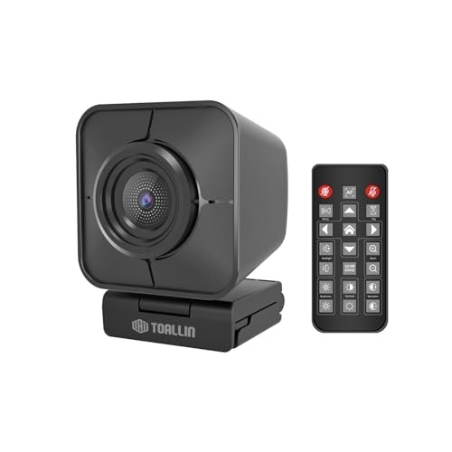4K Webcam for Streaming, Remote Control, 1/2.5" Sensor & 12MP, PDAF Auto