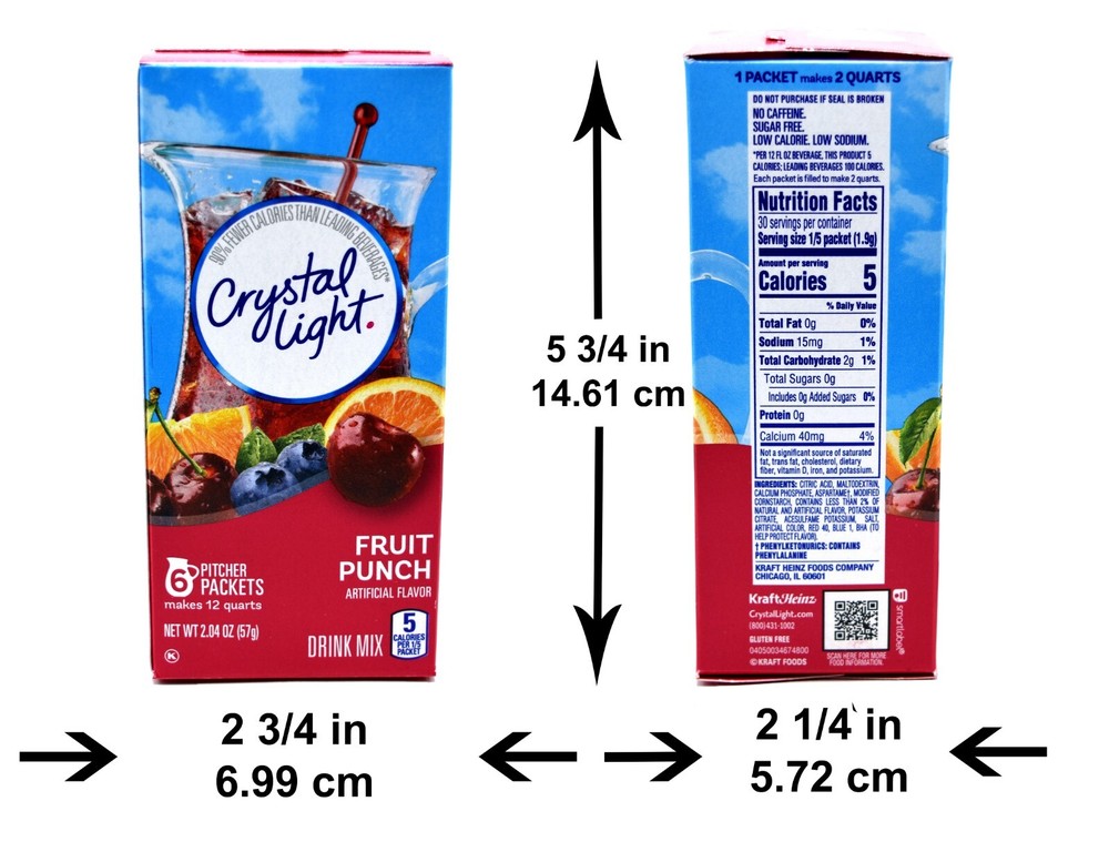 4 12-Quart Boxes Crystal Light Fruit Punch Drink Mix