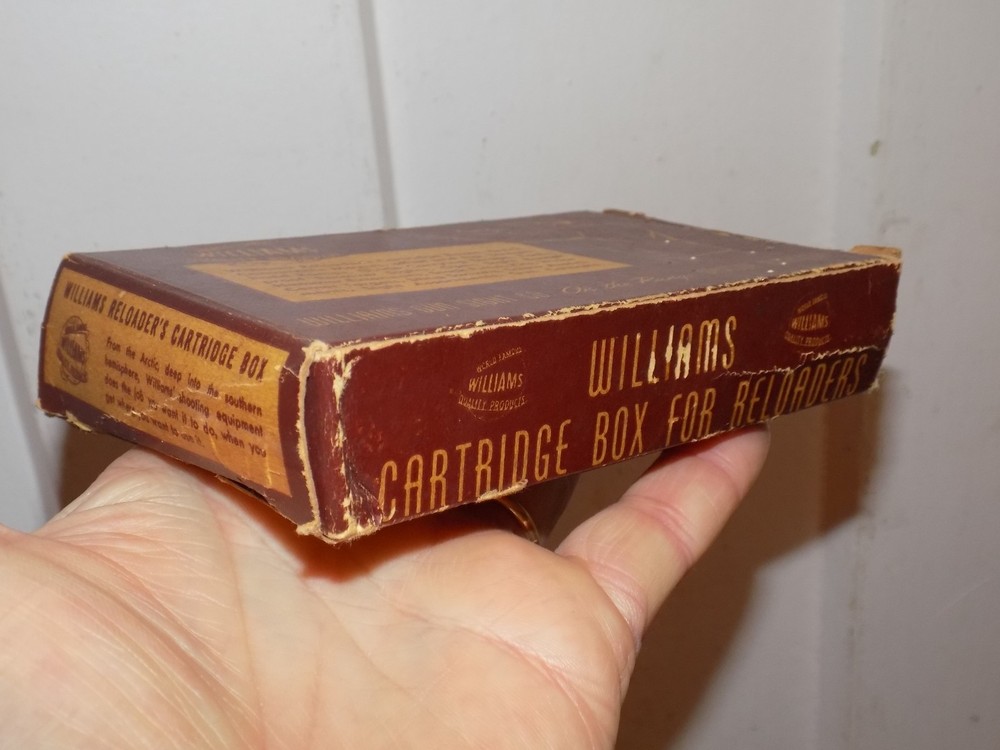 Vintage Williams EMPTY Cartridge Box for Relaoders