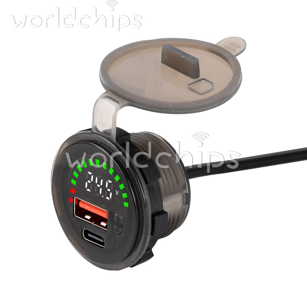 DC 7-30V Waterproof Digital Voltage Battery Capacity Level Indicator Voltmeter