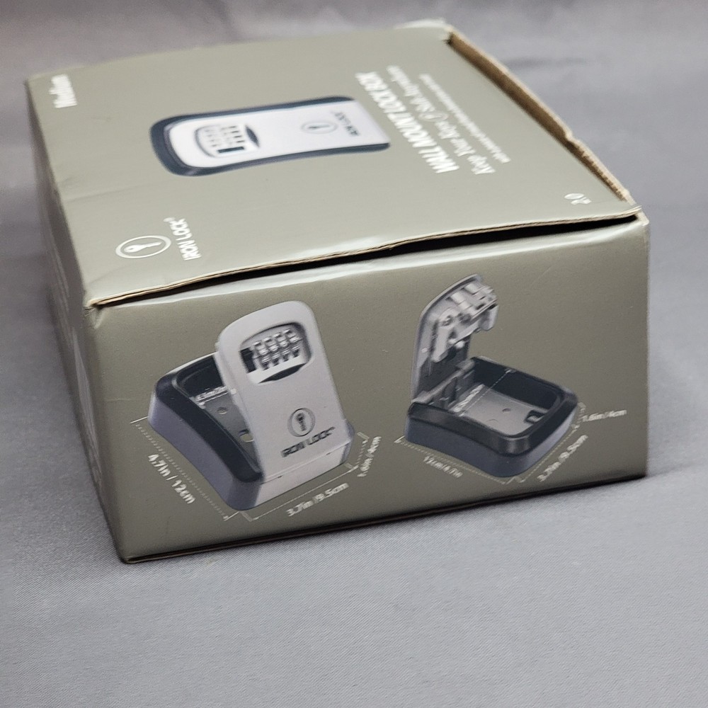 Iron Lock Portable Key Lock Box 4-Digit Combination Safe Medium 2.0 New