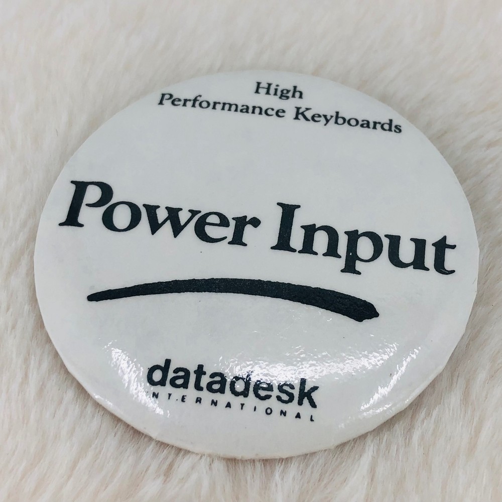 Vtg Datadesk International Computer Keyboard Advertising Button Pin