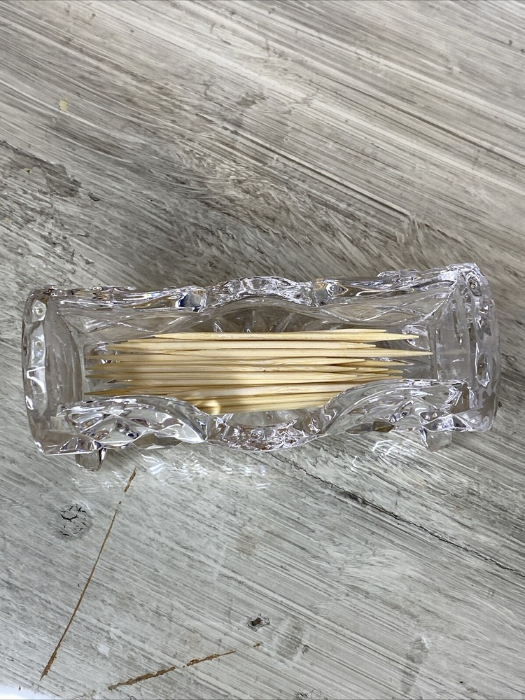Vintage Crystal Toothpick Holder