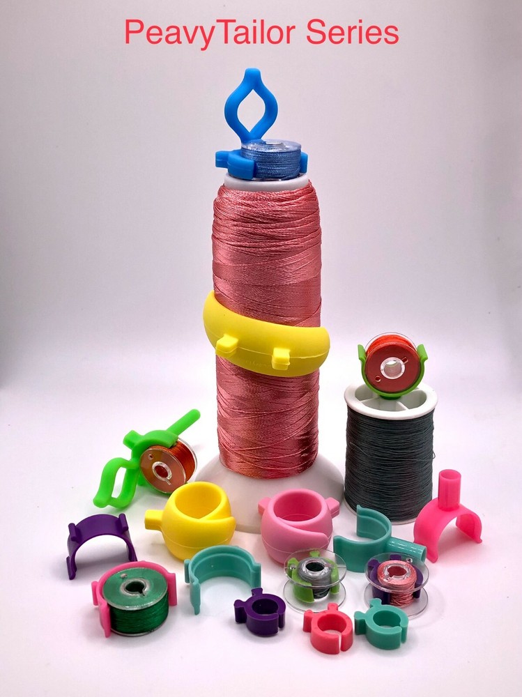 PeavyTailor 36Pcs (#12) Bobbin Holders Thread Clips Spool Huggers for Embroidery