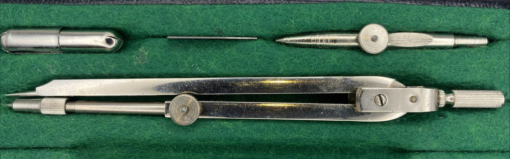 Vtg Globemaster Engineering Draft Compass Set w Case Made in Former West Germany