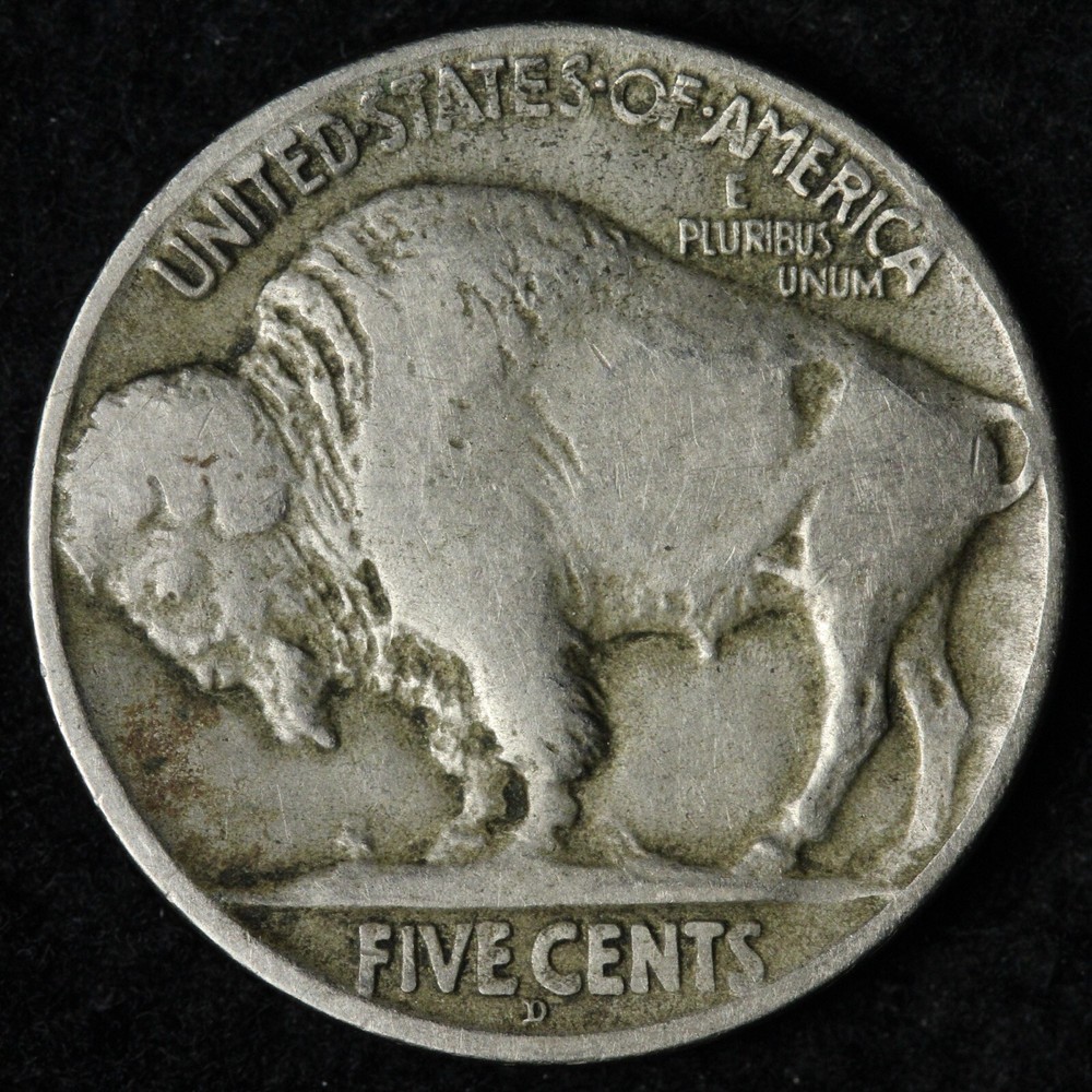 1919-D Buffalo Nickel VF E216 SHB