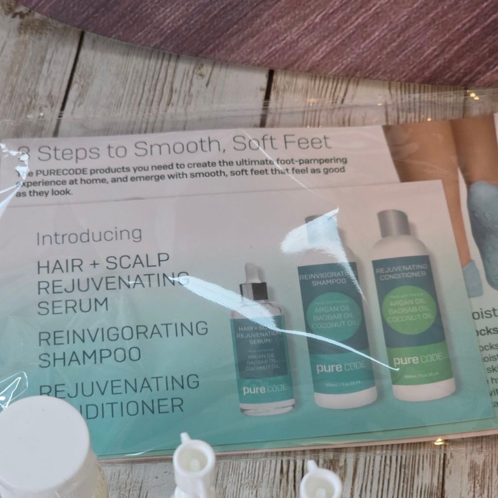 Pure Code Skincare Cleanser & Exfoliant samples NWOT