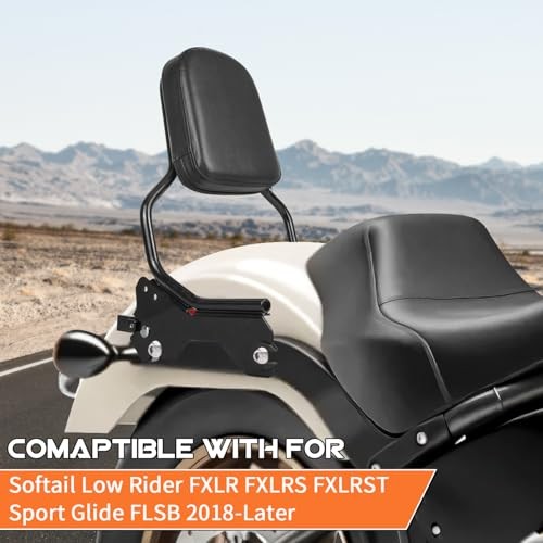 Upright Passenger Backrest Sissy Bar With Docking Hardware Kit Compatible