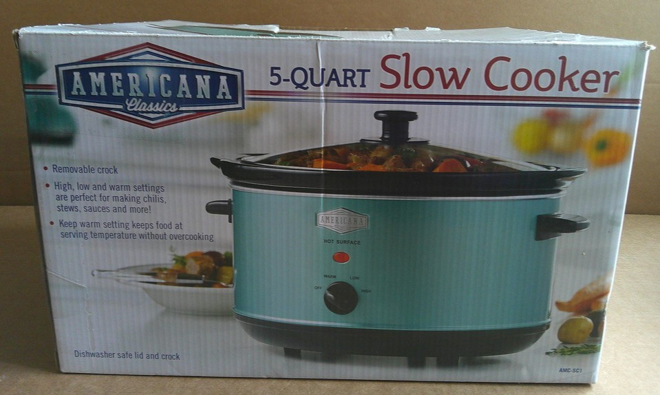 Americana Classics 5-Quart Slow Cooker NEW....Open Box