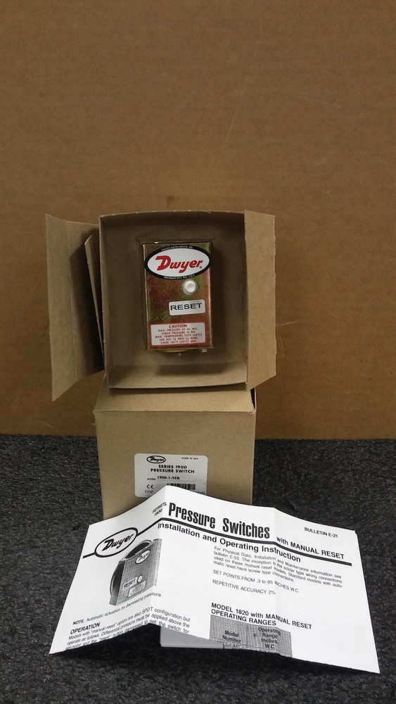 DWYER Instruments 1900-1-MR 1900 Series Compact Low Differential Pressure Switch