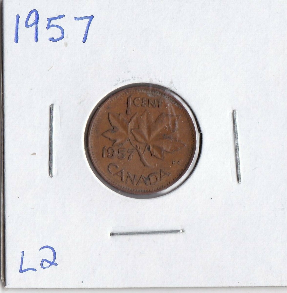 1957 Canadian Cent L2