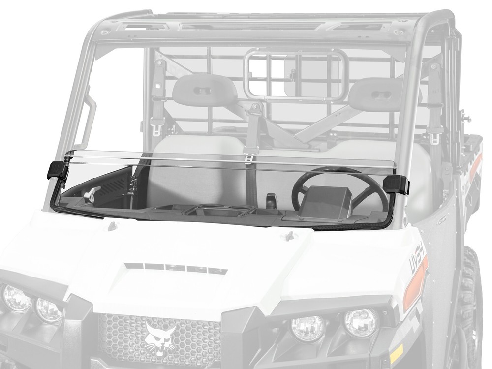 SuperATV Clear Scratch Resistant Half Windshield for Bobcat UV34 - 2019+