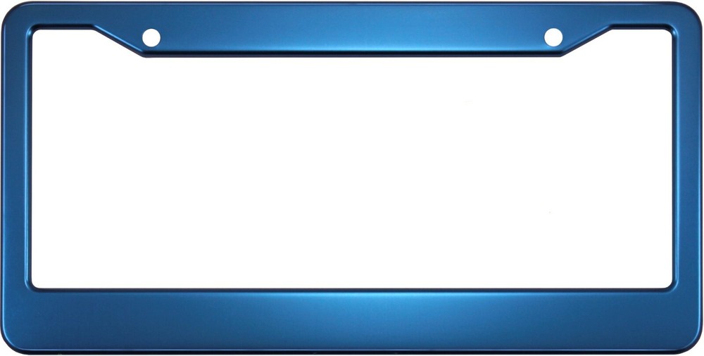 Anodized Aluminum CAR License Plate Frame - Blue
