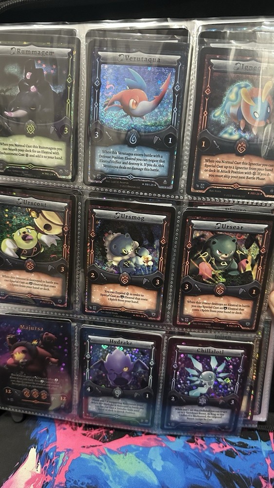 Elestrals - Kickstarter Binder | Includes Kickstarter Promos & other shiny cards