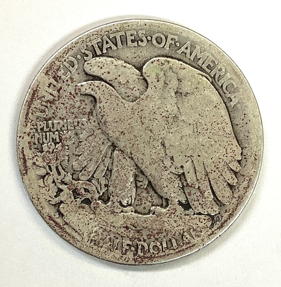 1917-S Walking LIberty Half - MM on Reverse