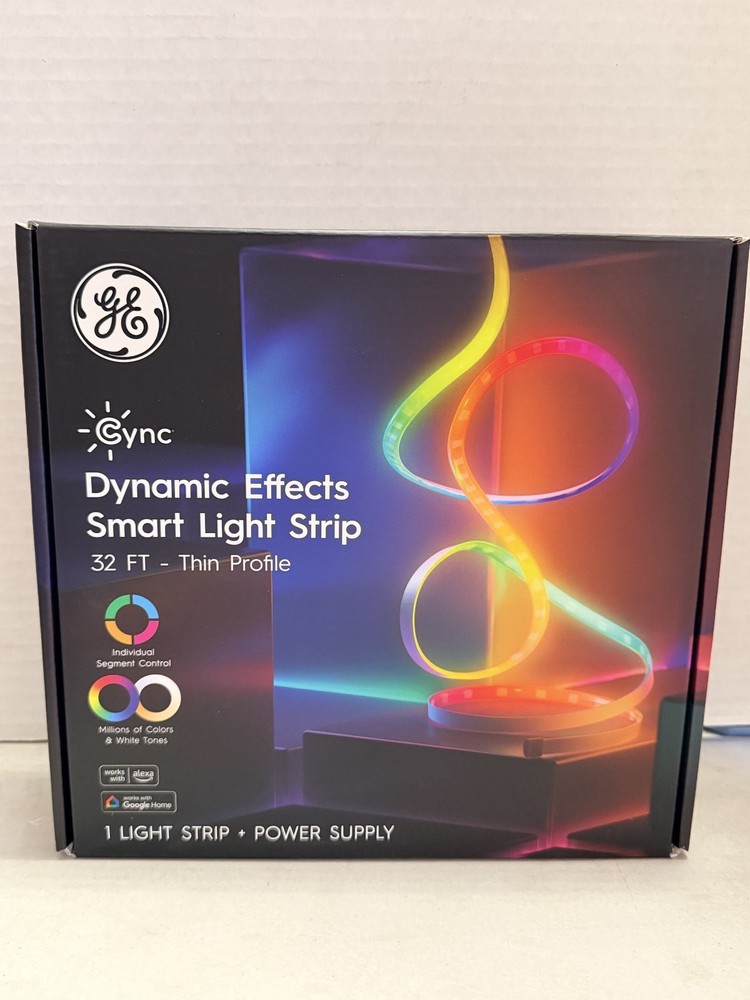 Cync GE Dynamic Effects Smart LED Light Strip with Music Sync, Color Changing