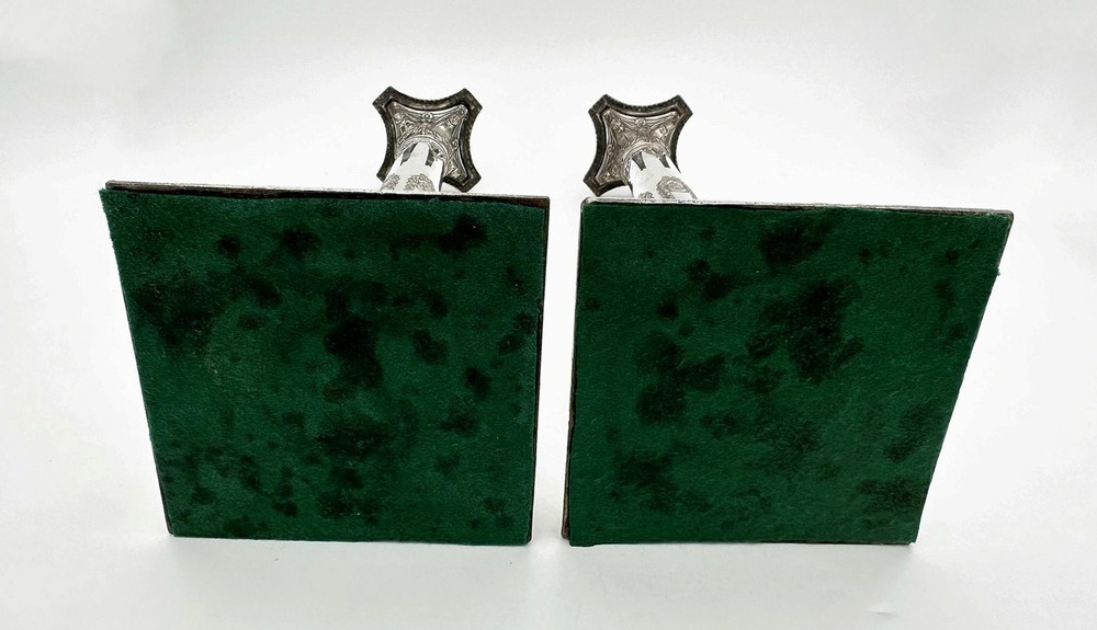 PAIR GEORGE III COLUMN CANDLESTICKS OLD SHEFFIELD PLATE c1780