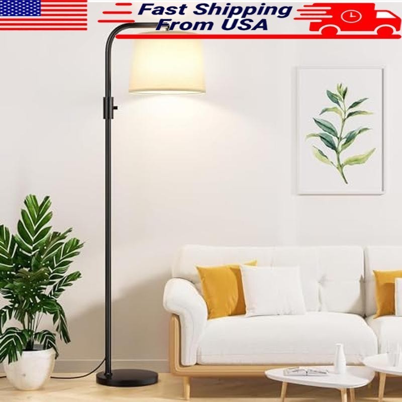 Dimmable Floor Lamp Adjustable Head 9W LED Brightness Control Reading Lighting