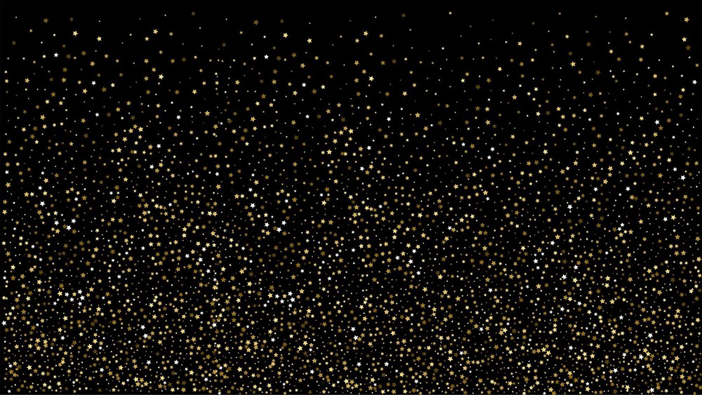 Gold Starry Night Mural #6226