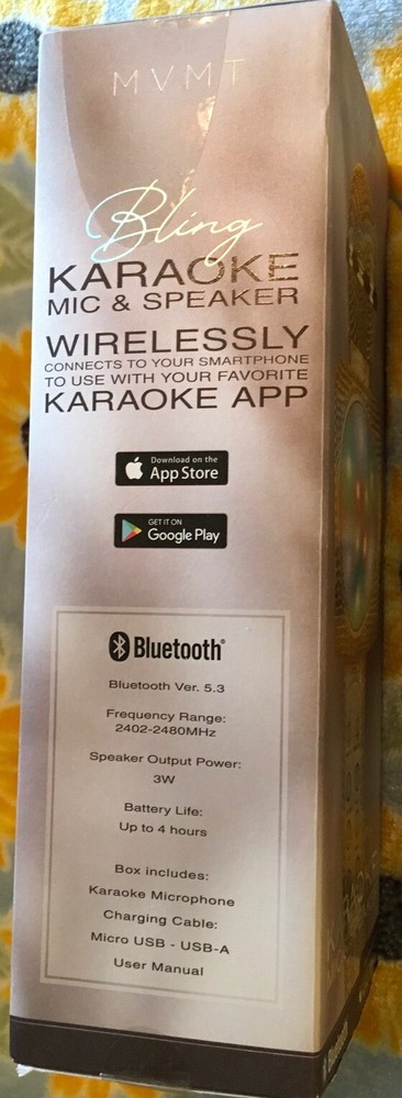 MVMT Bling Karaoke Microphone & Speaker Bluetooth Wireless
