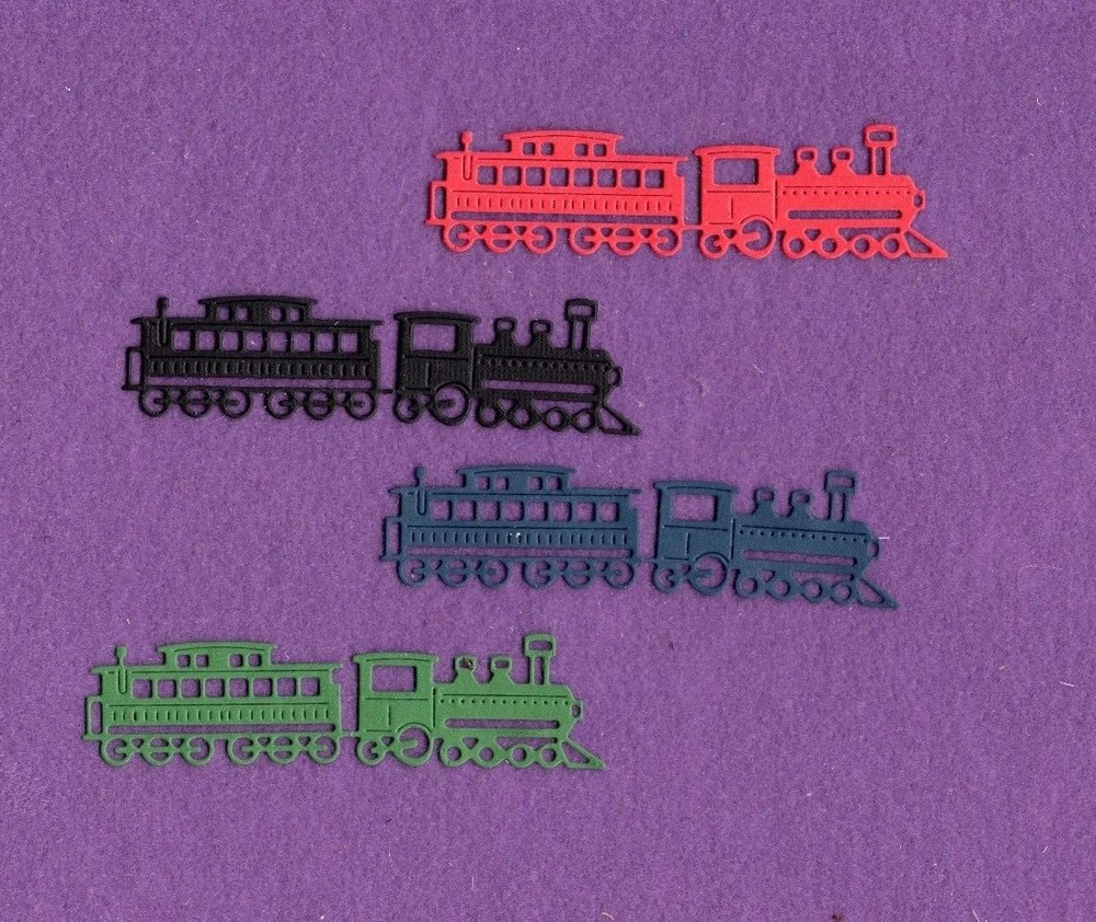 TRAIN # 2 die cuts scrapbook cards