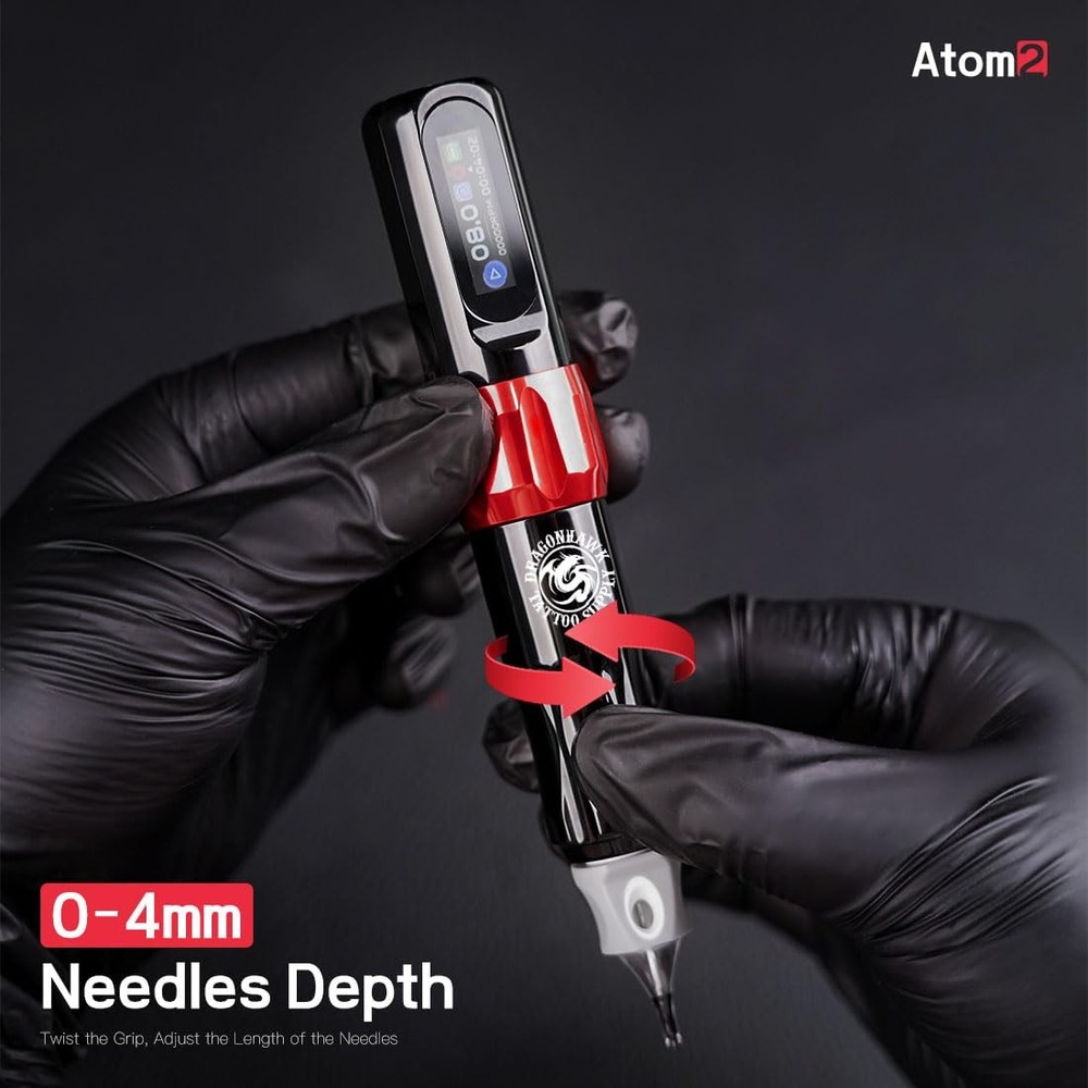 Dragonhawk Atom2 Tattoo Kit Wireless Pro Gun Machine 20