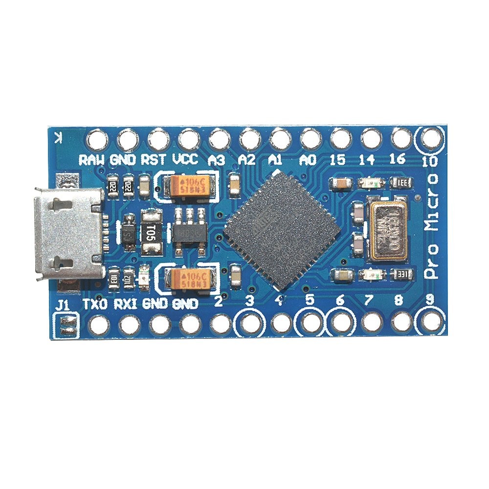 Pro Micro Microcontroller 16MHz 5V with 2-Row Pins Header Module Board ATmega...