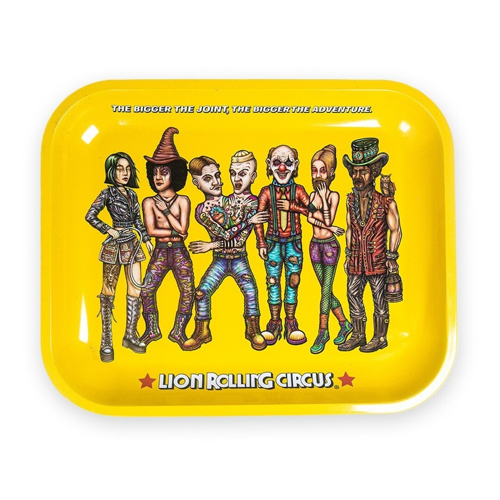 LARGE TRAY LION ROLLING CIRCUS