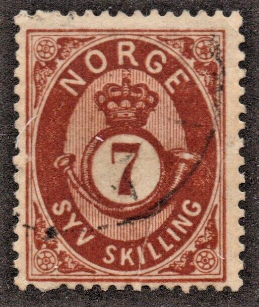 Norway (1872)  - Scott # 21,    Used