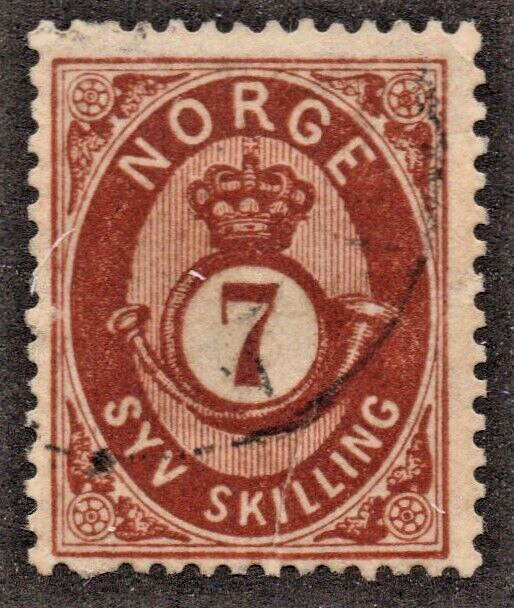 Norway (1872) - Scott # 21, Used