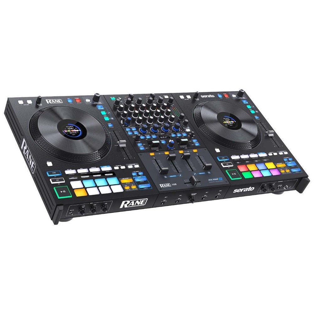 Rane FOUR Advanced 4 Channel Mixer Stems Serato DJ Controller w Black Case
