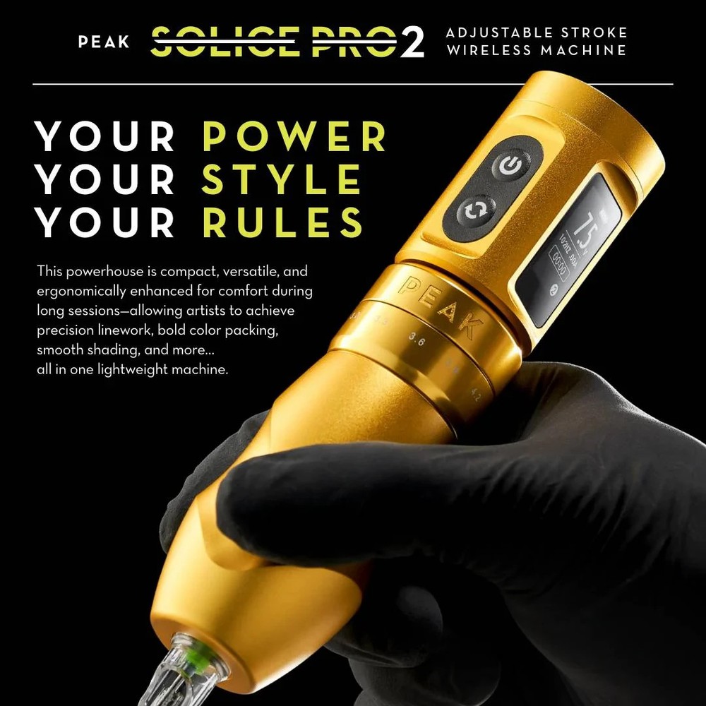 Peak Solice Pro 2 Wireless Tattoo Machine - GREY
