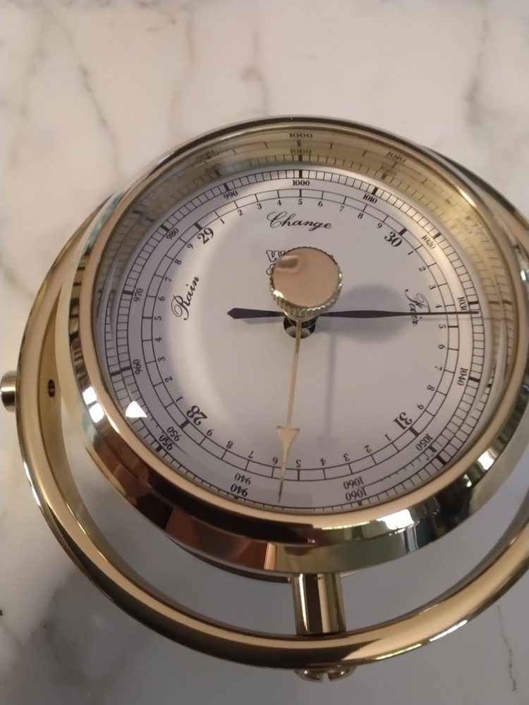 Weems and plath skipjack gimbal clock barometer