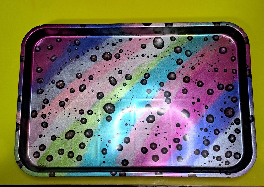 Small Tray – Resin Rainbow & Raindrops