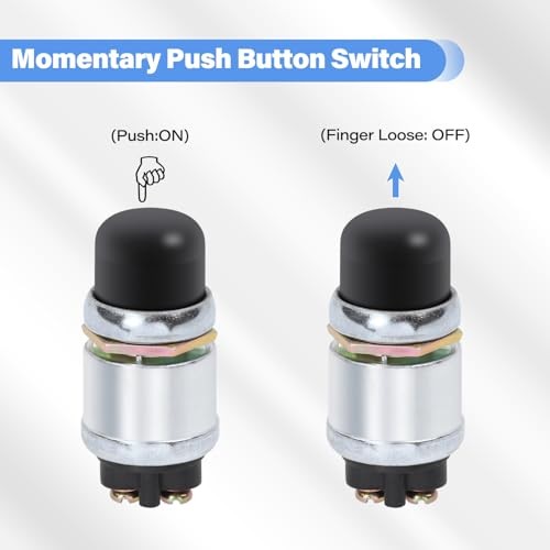 Engine Start Push Button Momentary Start Switch, 12V 50A Waterproof 4 PCS
