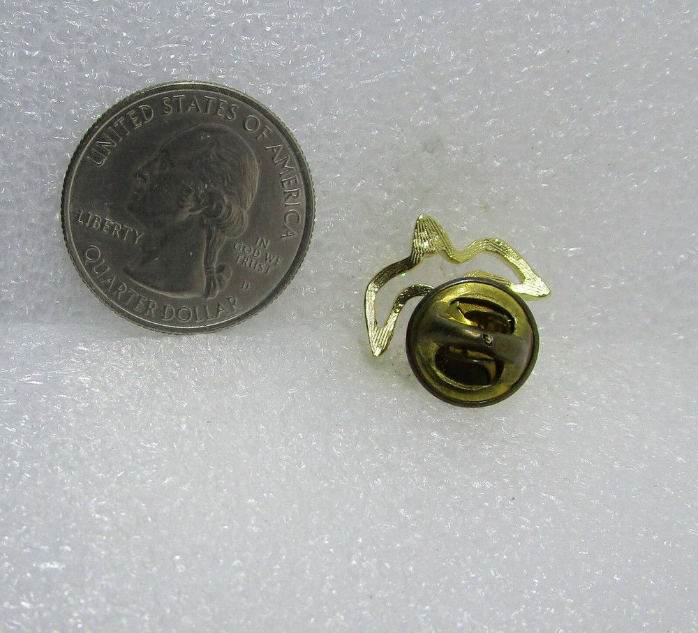 Dove w/ Red Rhinestone Pin
