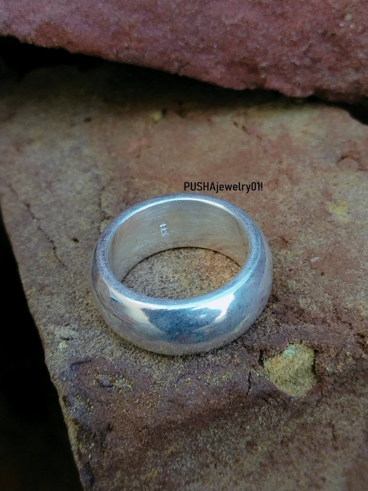 Sterling Silver Plain Band Comfort Fit Ring Solid 925 dome ring All Size .......