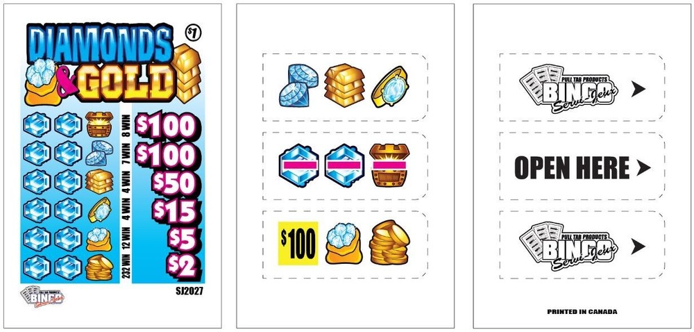 NEW pull tickets DIAMONDS & GOLD - Instant Tabs