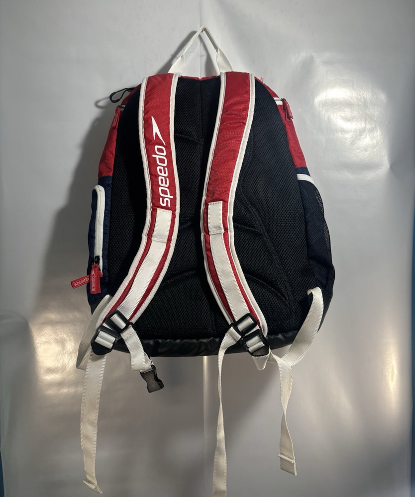 Speedo Printed Teamster 2.0 35L Backpack Red White Blue