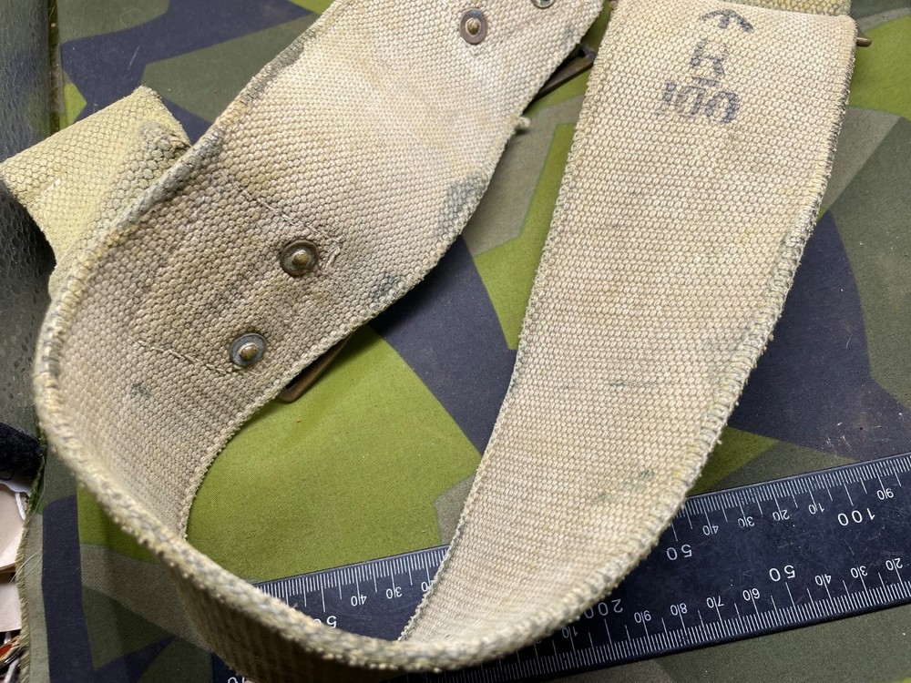 Original WW1 British Army 1908 Pattern Webbing Belt - Approx Size 40" Waist