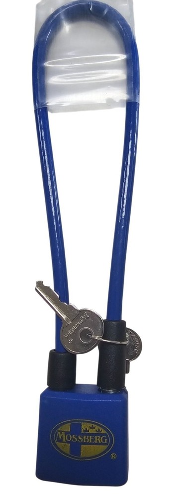 Mossberg Cable Gun Lock W/ 2 Keys Durable Security Blue