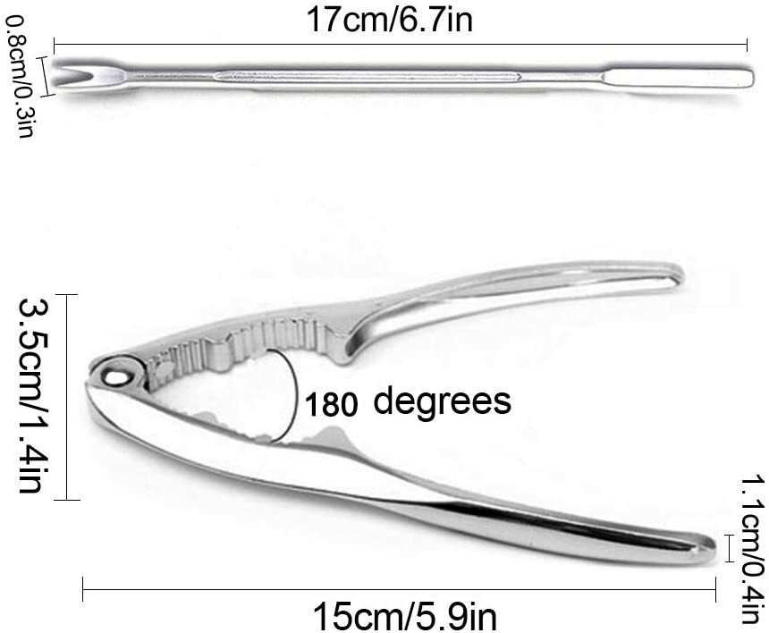 Seafood Tools Crab Crackers Nut Cracker Forks Set Opener Shellfish Lobster Leg